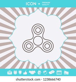 Tri Spinner line icon. Graphic elements for your design
