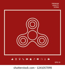 Tri Spinner line icon. Graphic elements for your design