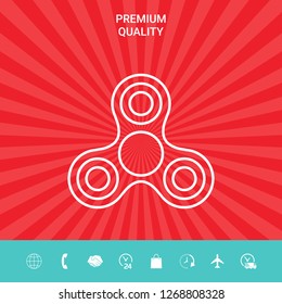 Tri Spinner line icon. Graphic elements for your design