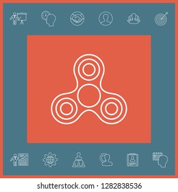Tri Spinner line icon. Graphic elements for your design