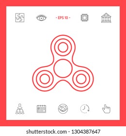 Tri Spinner line icon. Graphic elements for your design