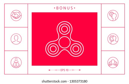 Tri Spinner line icon. Graphic elements for your design
