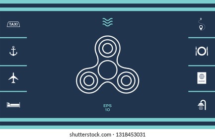 Tri Spinner line icon. Graphic elements for your design