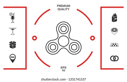 Tri Spinner line icon. Graphic elements for your design
