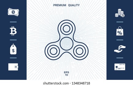 Tri Spinner line icon. Graphic elements for your design