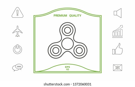 Tri Spinner line icon. Graphic elements for your design