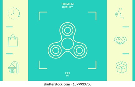 Tri Spinner line icon. Graphic elements for your design