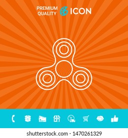Tri Spinner line icon. Graphic elements for your design
