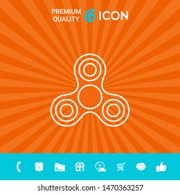 Tri Spinner line icon. Graphic elements for your design