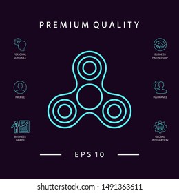 Tri Spinner line icon. Graphic elements for your design