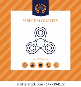 Tri Spinner line icon. Graphic elements for your design