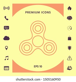 Tri Spinner line icon. Graphic elements for your design