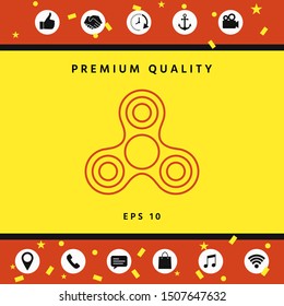 Tri Spinner line icon. Graphic elements for your design