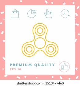 Tri Spinner line icon. Graphic elements for your design