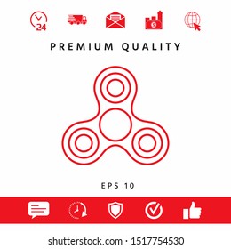 Tri Spinner line icon. Graphic elements for your design