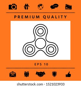 Tri Spinner line icon. Graphic elements for your design
