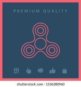 Tri Spinner line icon. Graphic elements for your design