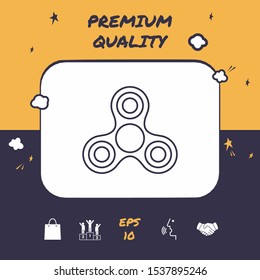 Tri Spinner line icon. Graphic elements for your design