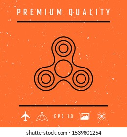 Tri Spinner line icon. Graphic elements for your design
