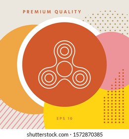 Tri Spinner line icon. Graphic elements for your design