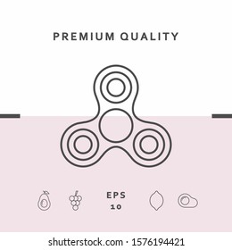 Tri Spinner line icon. Graphic elements for your design