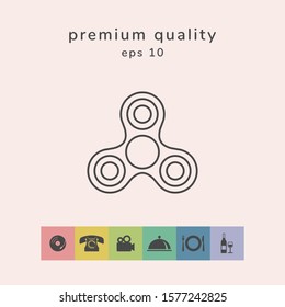 Tri Spinner line icon. Graphic elements for your design
