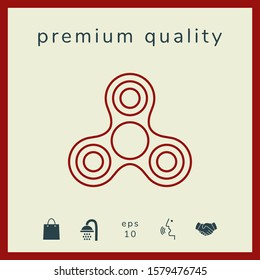 Tri Spinner line icon. Graphic elements for your design