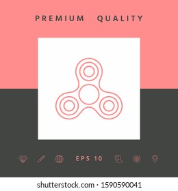 Tri Spinner line icon. Graphic elements for your design