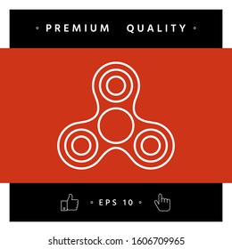 Tri Spinner line icon. Graphic elements for your design