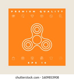 Tri Spinner line icon. Graphic elements for your design