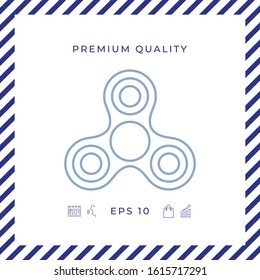Tri Spinner line icon. Graphic elements for your design