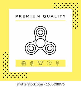 Tri Spinner line icon. Graphic elements for your design