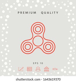 Tri Spinner line icon. Graphic elements for your design