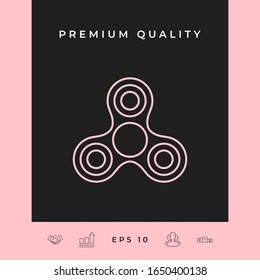 Tri Spinner line icon. Graphic elements for your design