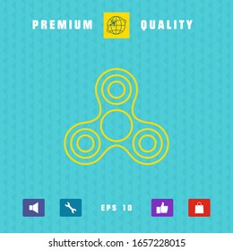 Tri Spinner line icon. Graphic elements for your design