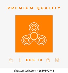 Tri Spinner line icon. Graphic elements for your design