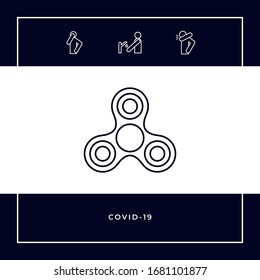 Tri Spinner line icon. Graphic elements for your design