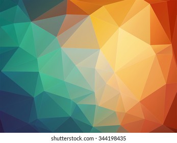 tria orange blue background