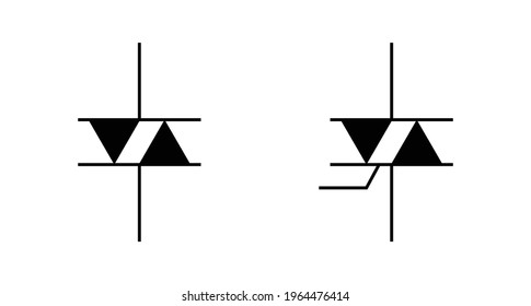 triac and diac symbol in electronic