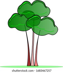 Triad of Trees icon as vector image. Forest icon .