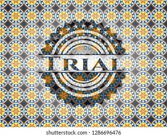 Trial arabesque emblem background. arabic decoration.