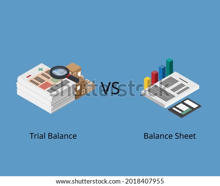 trial balance compare with balance sheet for accounting purpose
