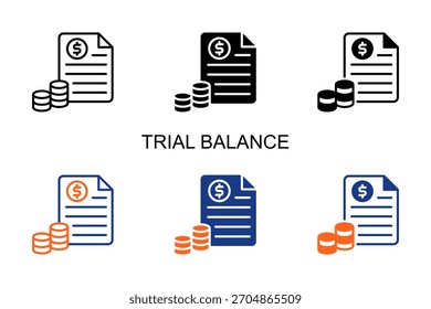 Prueba Balance Icon Multi Style Ilustración vectorial