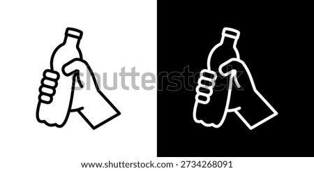 Trial Behavior Icon In Black and White Line Style