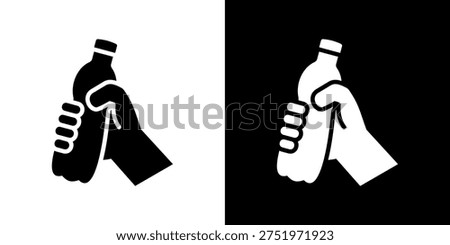 Trial Behavior Icon In Black and White Glyph Style