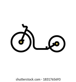 trial bicycle color icon vector. trial bicycle sign. isolated symbol illustration