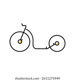 trial bicycle color icon vector. trial bicycle sign. isolated symbol illustration