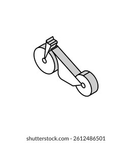 trial bicycle isometric icon vector. trial bicycle sign. isolated symbol illustration