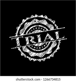 Trial chalkboard emblem