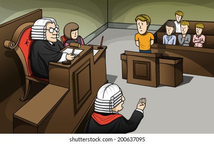 Trial in court